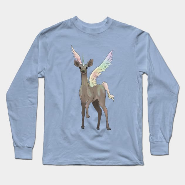 Unicorn Deer Long Sleeve T-Shirt by Jarrodjvandenberg